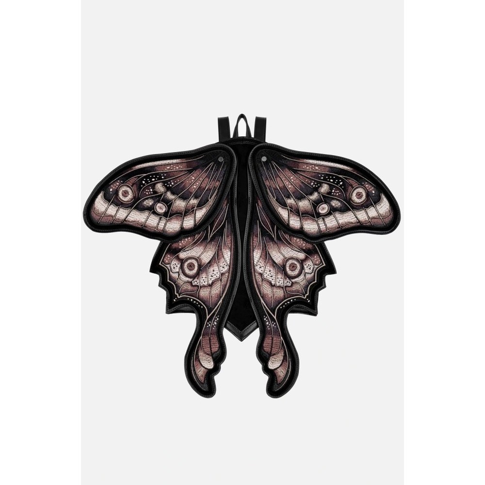Restyle - Ashira moth Rucksack - Schwarz/Rosa